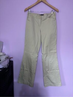 Express Women's Light Cream Boot-Cut Pants